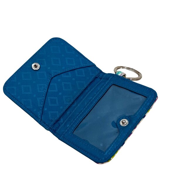 Vera Bradley Waikiki Paisley Print Quilted ID Wristlet Keychain Wallet - Picture 3 of 5